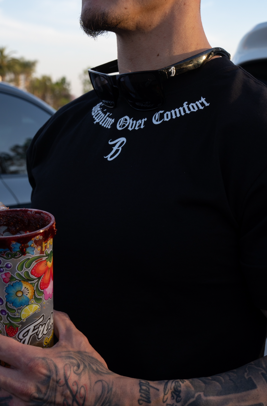 Discipline Over Comfort Tee | Black
