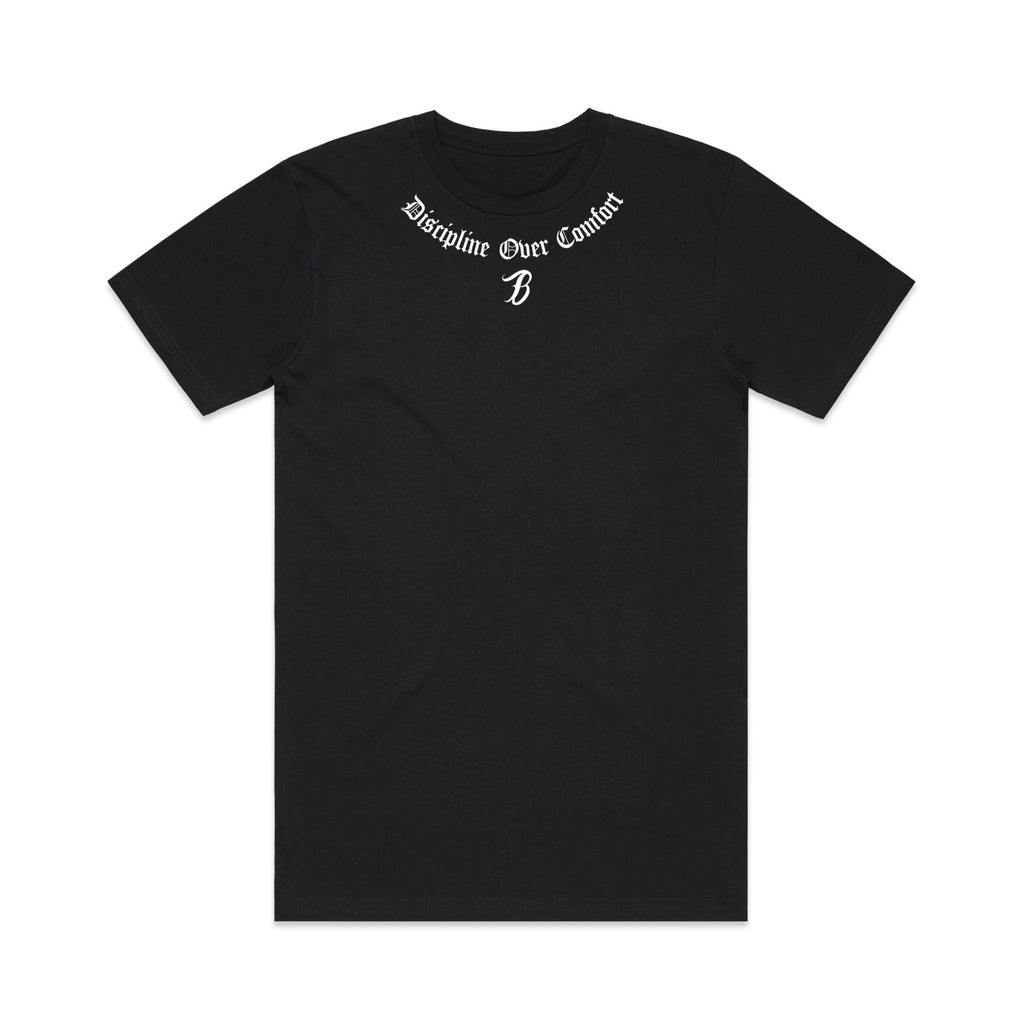 Discipline Over Comfort Tee | Black