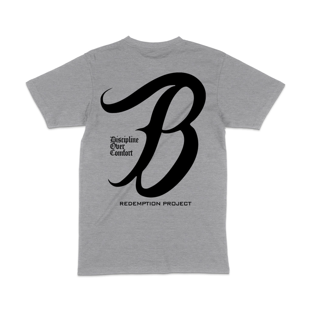 Discipline Over Comfort Tee | Heather Grey