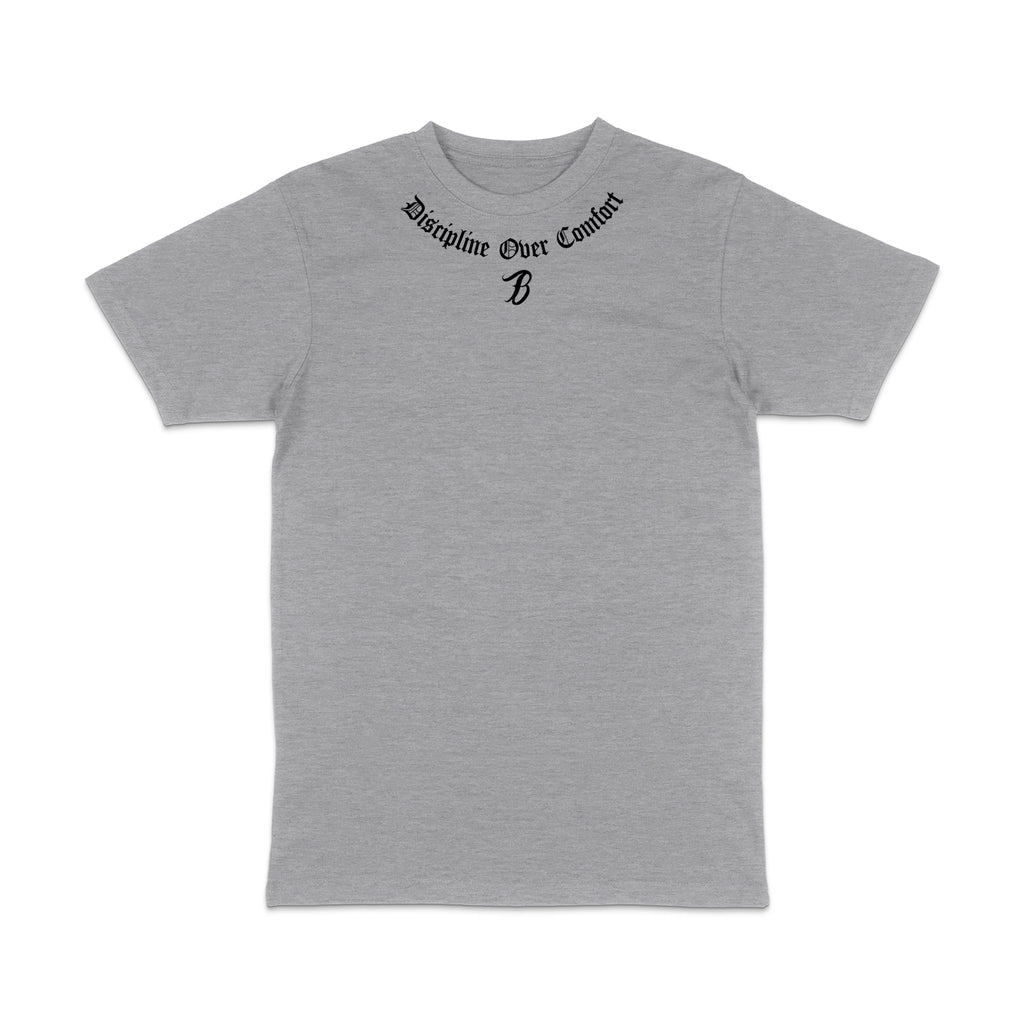 Discipline Over Comfort Tee | Heather Grey