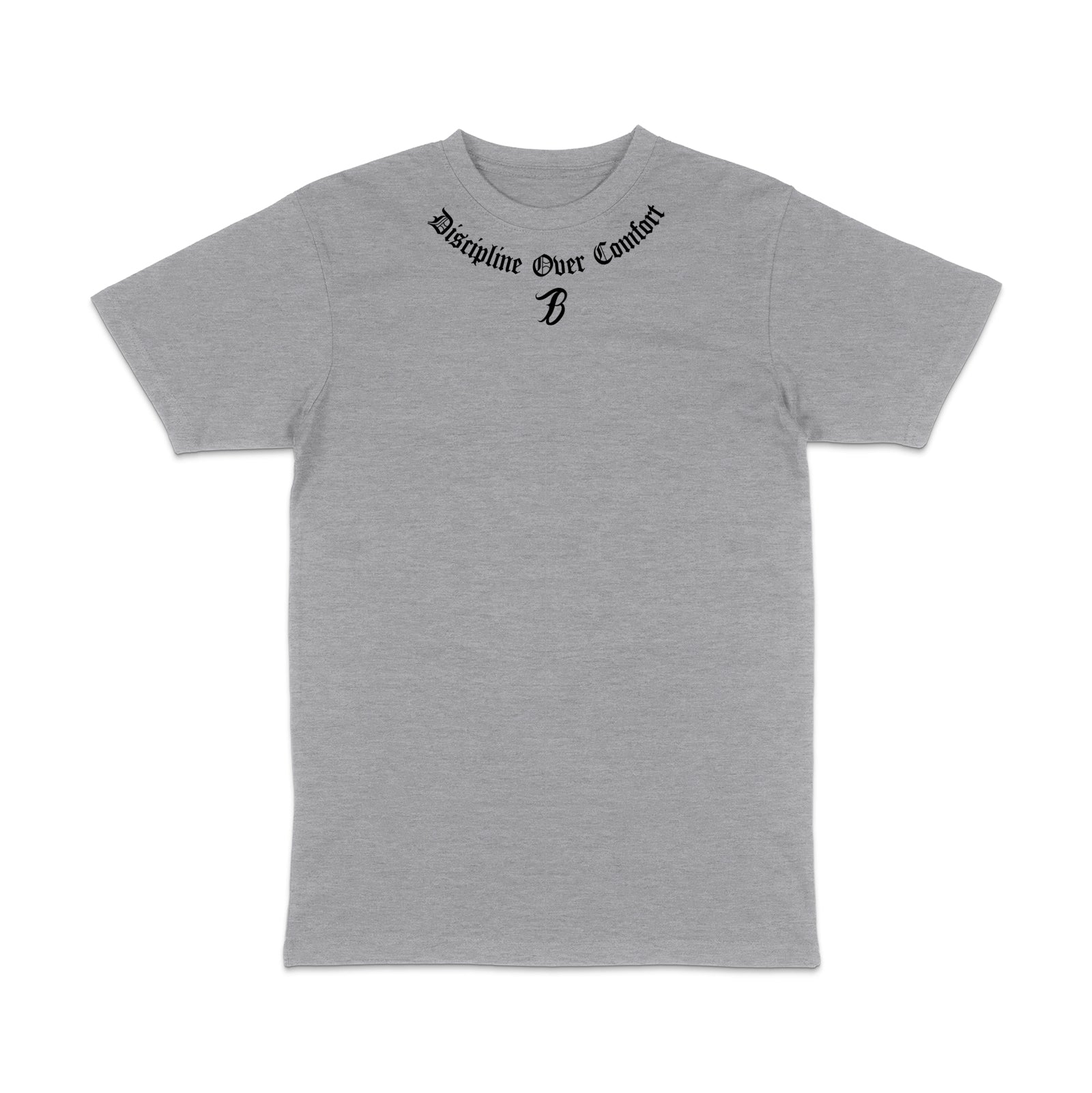 Discipline Over Comfort Tee | Heather Grey