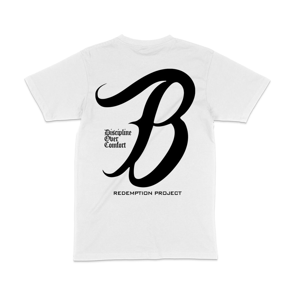 Discipline Over Comfort Tee | White